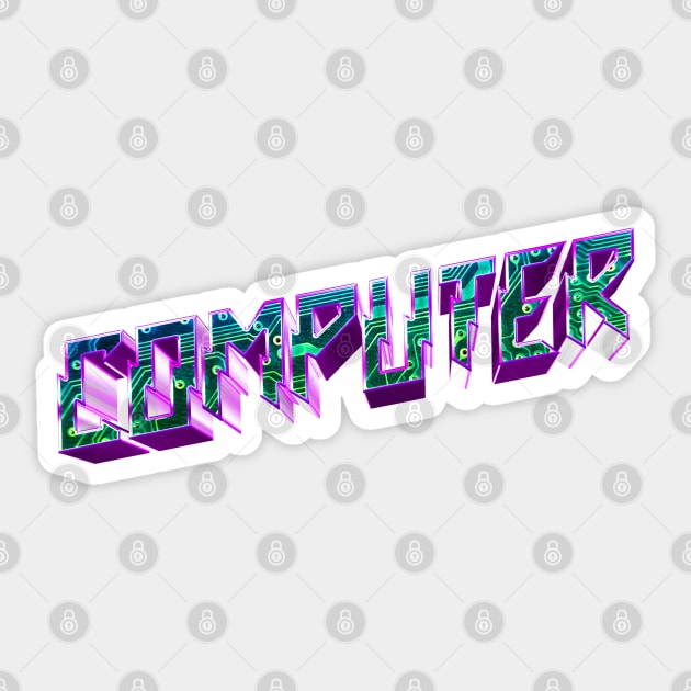 COMPUTER #4 Sticker by RickTurner